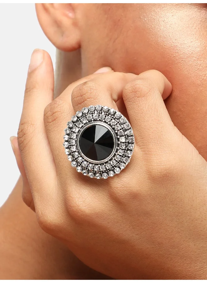 SOHI Party Artificial Cocktail Ring Jewellery