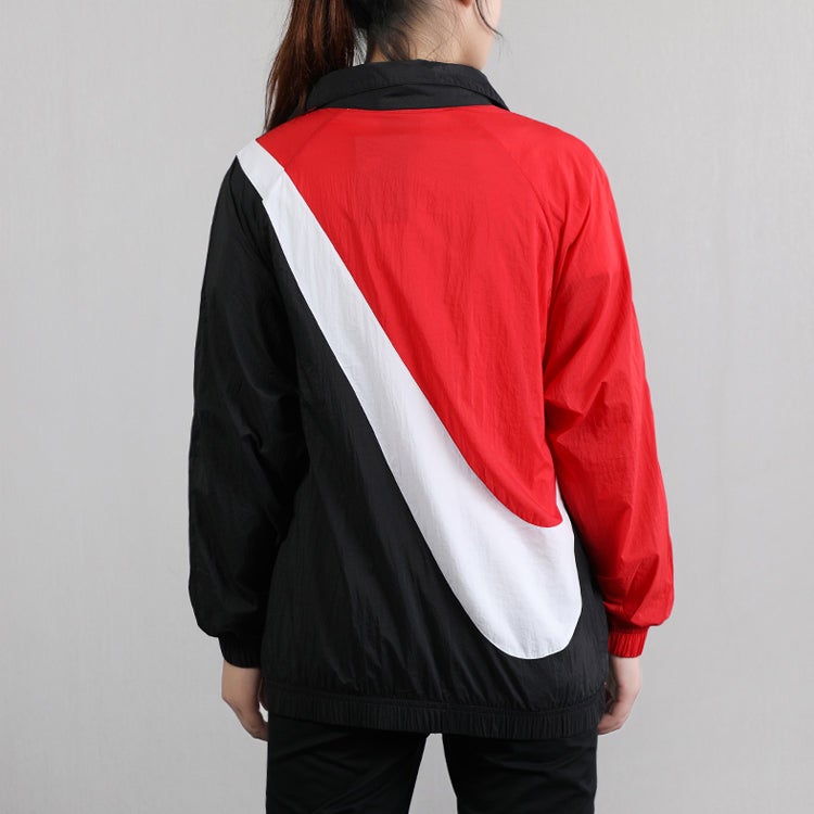 Nike (WMNS) Nike Sportswear Swoosh Woven Sports Jacket Red - Image 3