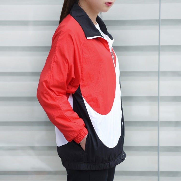Nike (WMNS) Nike Sportswear Swoosh Woven Sports Jacket Red - Image 4