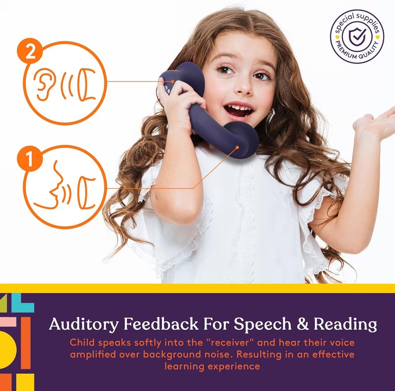 Special Supplies Phone Buddy Auditory Feedback Reading Phones for Classroom, Home PVC Phone Speech Therapy Communication Device for Kids and Adults, Accelerate Reading Fluency W/ 4 Pack Phonic Phones - Image 4