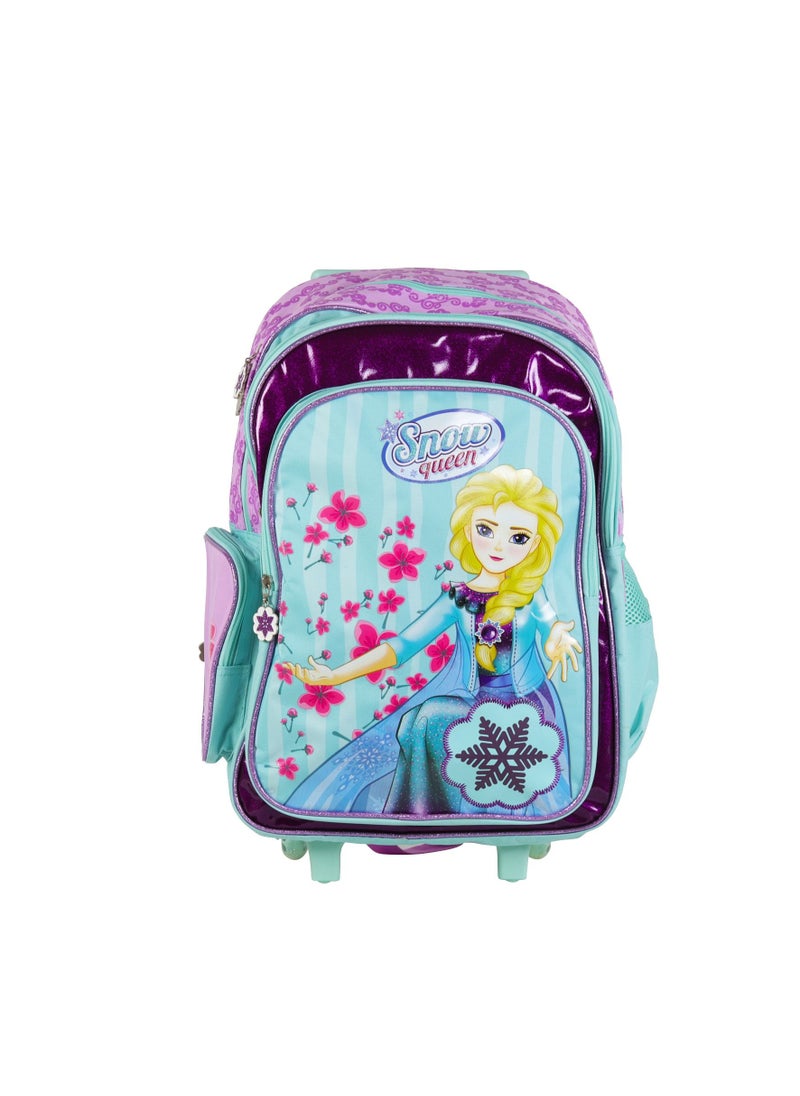 SBC - Snow Queen School Backpack With Trolley And Pencil Case - Image 1
