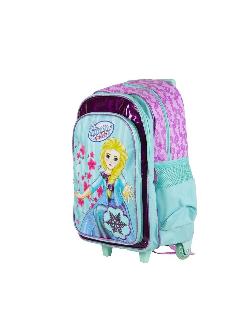 SBC - Snow Queen School Backpack With Trolley And Pencil Case - Image 1