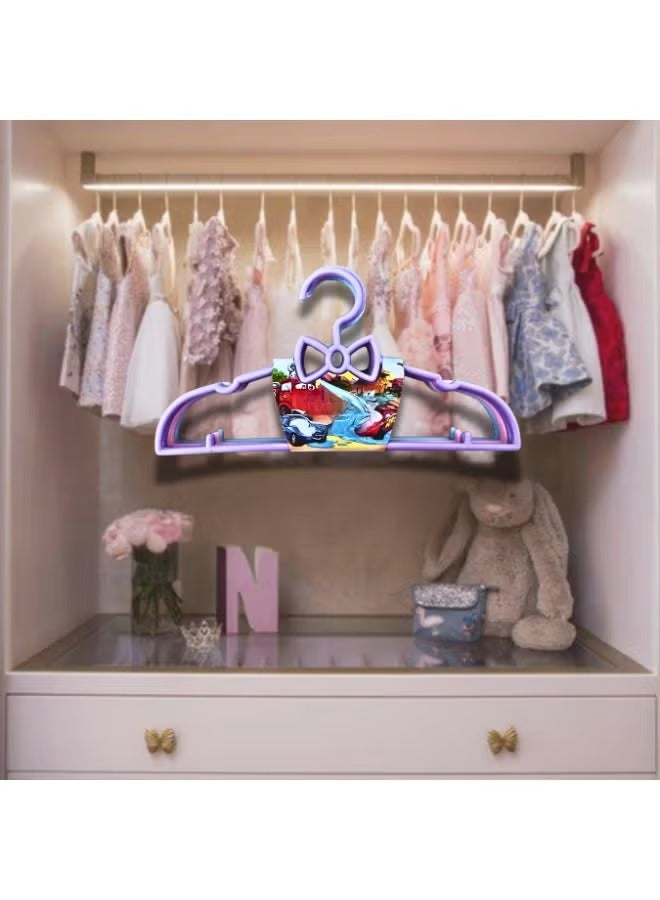 شماعات أطفال بلاستيك علي شكل قلب - 6 قطع متعددة الألوان (28×15 سم) لتنظيم الملابس بأمان وأناقة - Image 5