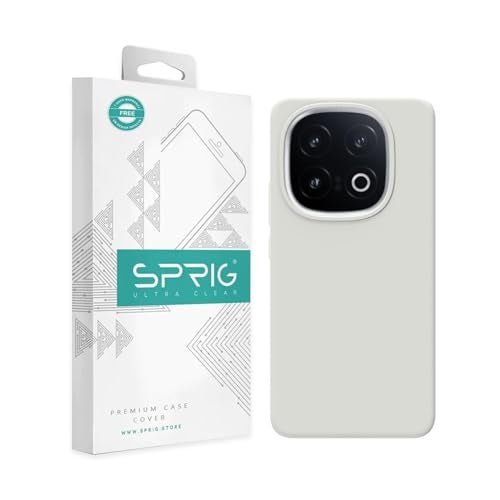 SPRIG Compatible with iQOO 13 5G Premium SilkTone Back Cover Drop Tested Shock Proof Mobile Case for Men, Women, Boys and Girls with Camera Protection (Light Grey) - Image 1