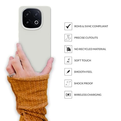SPRIG Compatible with iQOO 13 5G Premium SilkTone Back Cover Drop Tested Shock Proof Mobile Case for Men, Women, Boys and Girls with Camera Protection (Light Grey) - Image 4