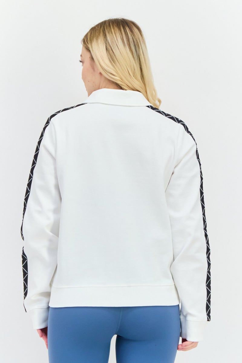 Lyle & Scott Women Sportswear Fit Long Sleeves Golf Jacket, White Combo - Image 3