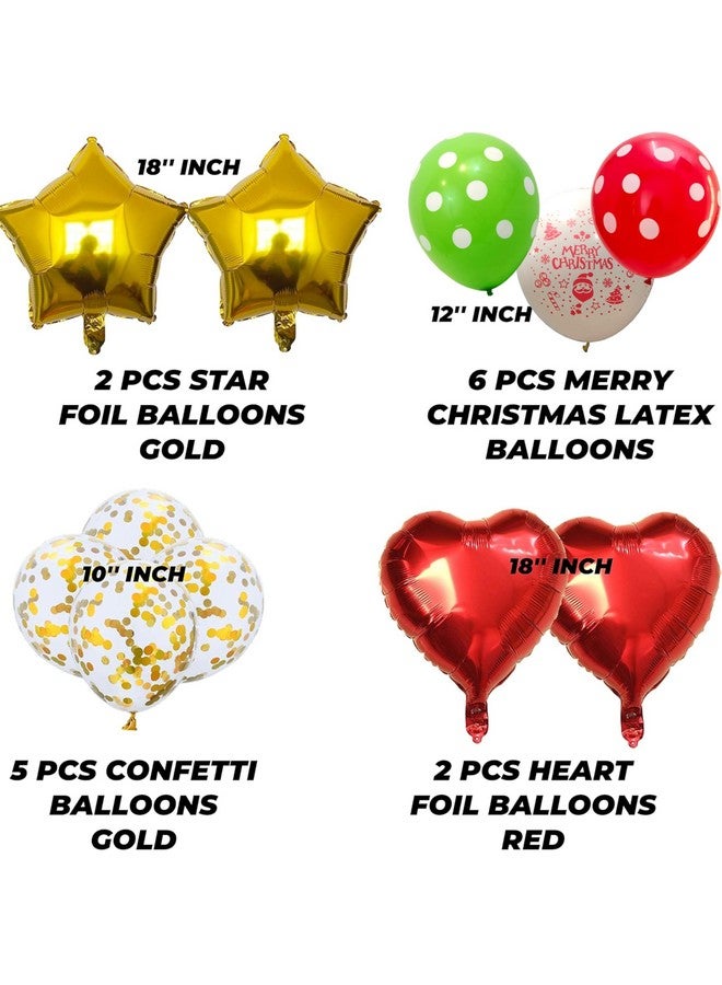 TOYXE Merry Christmas Balloons Bouquet Pack of 15 Pcs - Image 2