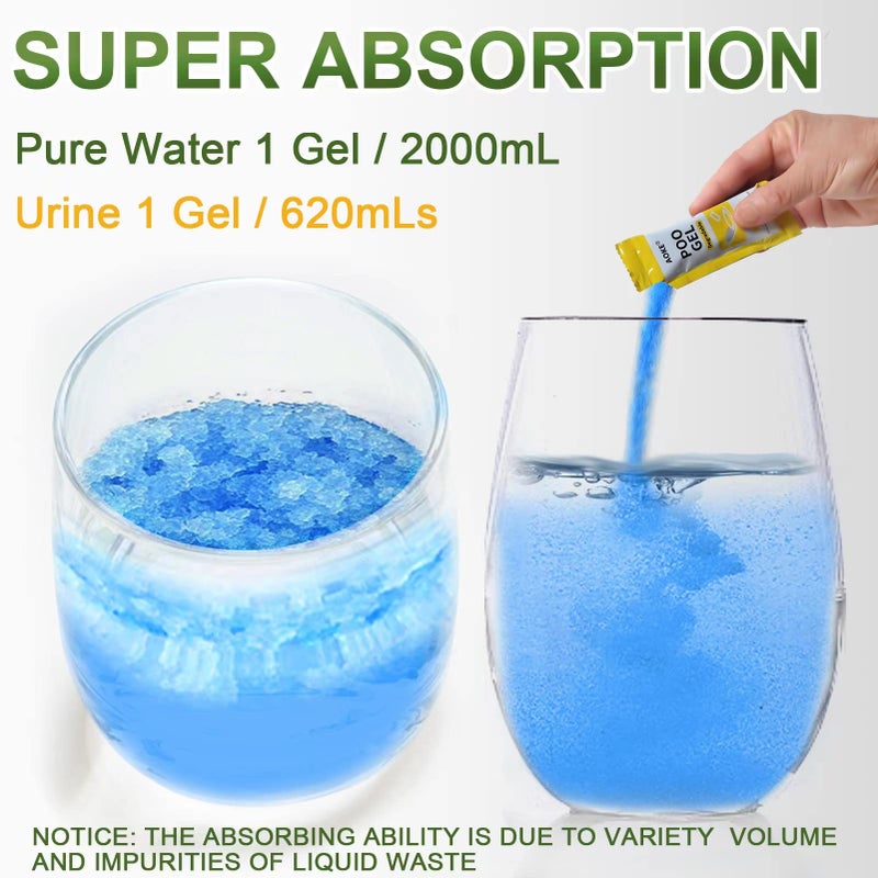 AOKE Portable Toilet Absorbent Gel Powder - 25 Pack Poo Deodorizing Treatment for Outdoor Camping and Hiking - Image 3