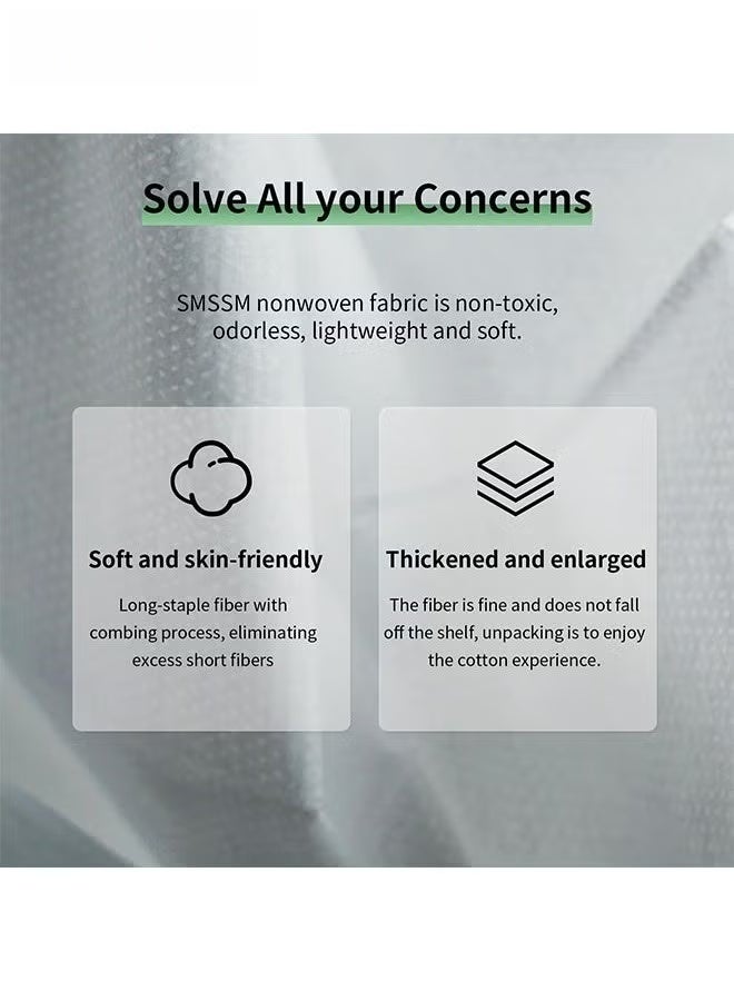 SKT Shiketro Travel-sized Disposable Bedding Set, Portable Disposable Bedding Set, Includes 1 Sheet, 1 Duvet Cover, and 2 Pillowcases. Extra-large Disposable Sheet, Suitable forTravel, Business Trips, Camping, and Hotels (4-piece set - 1 pack) - Image 3