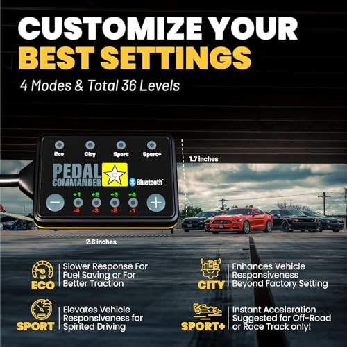 PEDAL COMMANDER وحدة تحكم دواسة الوقود لسيارة سوزوكي جمني 2018-2024، جهاز تحكم استجابة دواسة الوقود يناسب: الجيل الرابع، JB64W JB74W 1.5L، ملحقات سوزوكي جمني، قطع أداء جمني على الطريق وخارجه. - Image 3