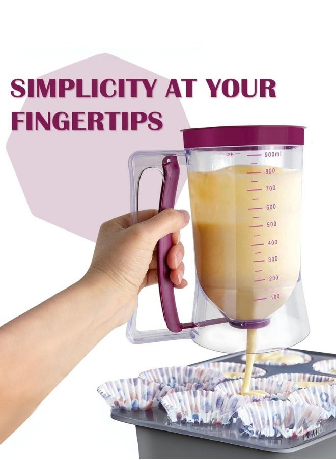 Generic Cupcake Batter Separator and Dispenser - Handheld Funnel Measuring Cup Tool to Make Baking Easier  - Image 1