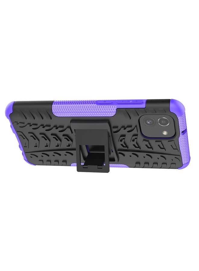اس-توب جراب لهاتف Samsung Galaxy A03 Global Tire Texture TPU + جراب هاتف PC مع حامل - Image 4