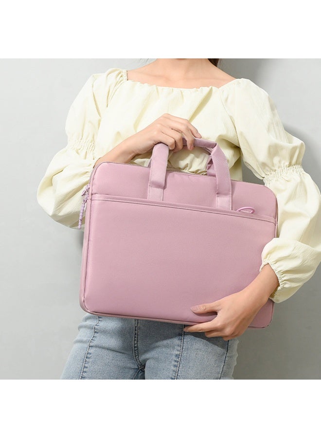Unisex Business Style Solid Crossbody 14inch Laptop Bag Lightweight Waterproof Large Capacity Messenger Shoulder Laptop Protective Bag Compatible with MacBook HP Dell MacBook 14Inch - Image 2