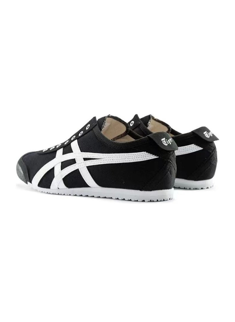 Onitsuka Tiger - MEXICO 66 Slip-On Canvas Casual Athlesiure Shoes Black/White - Image 1