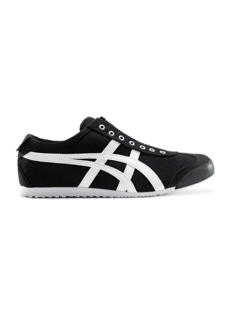 Onitsuka Tiger - MEXICO 66 Slip-On Canvas Casual Athlesiure Shoes Black/White - Image 1