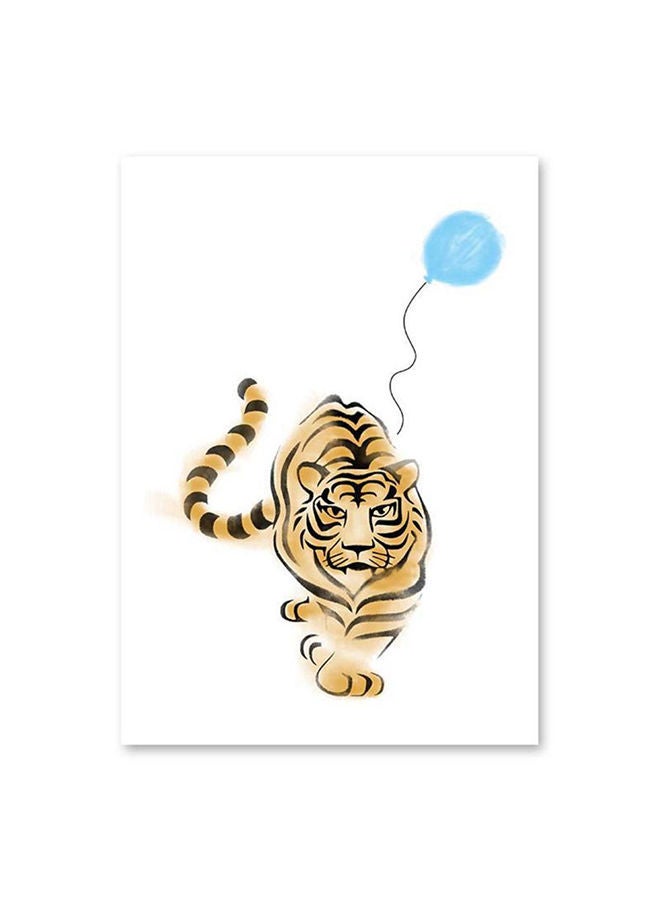 NIBEMINENT Lovely Watercolor Animal Painting Mural Multicolour