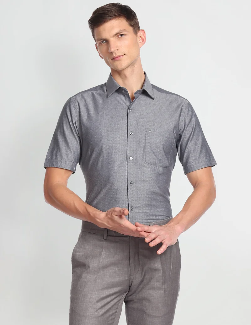 Heathered Cotton Formal Shirt