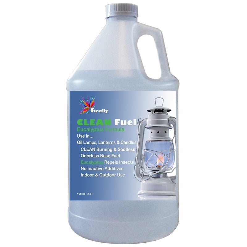 Firefly Kosher Eucalyptus Clean Fuel Lamp Oil  Smokeless Virtually Odorless and  LongLasting Burn Time for Indoor  Outdoor Lamps  1 Gallon  Made in USA
