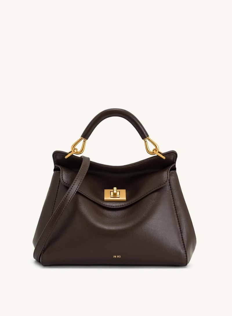 جيه دبليو بي JW PEI النساء New Lucia Tote حقيبة واحدة الكتف حقيبة اليد (بني داكن)  - Image 1