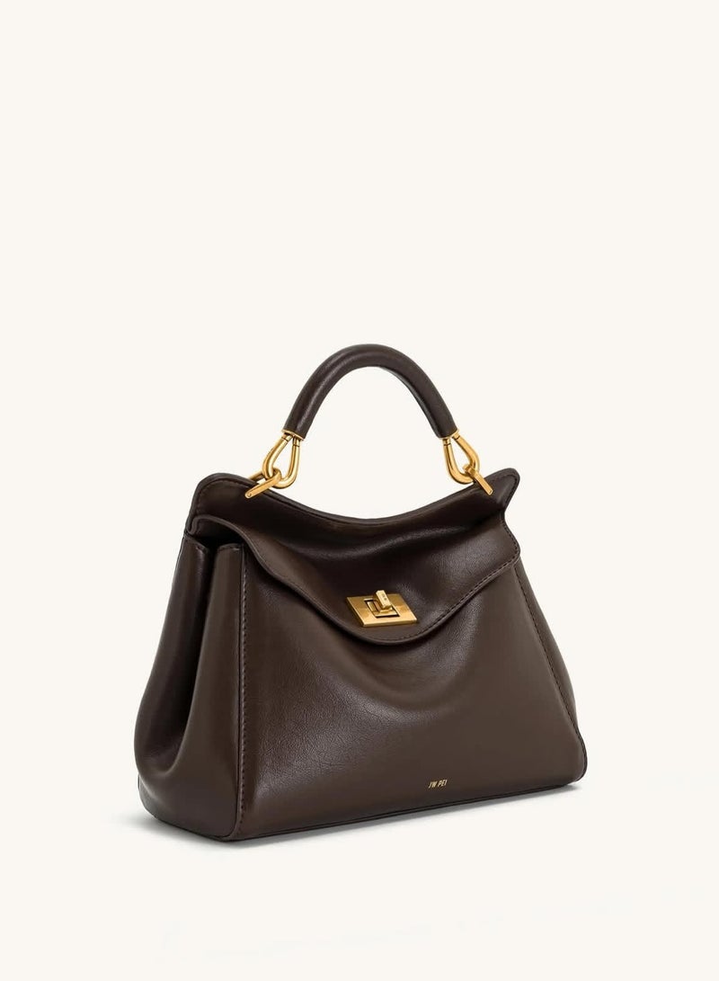 جيه دبليو بي JW PEI النساء New Lucia Tote حقيبة واحدة الكتف حقيبة اليد (بني داكن)  - Image 3