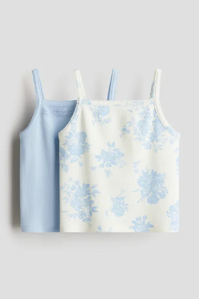 H&M 2-pack cotton strappy tops