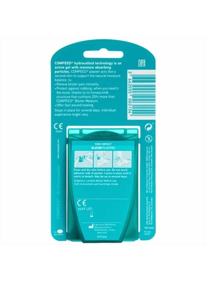 Compeed Sports Heel Blister Plasters, 5 Hydrocolloid Plasters, Foot Treatment, Heal Fast, 20% Extra Cushioning*, Dimensions: 4.2 x 6.8 cm - Image 2