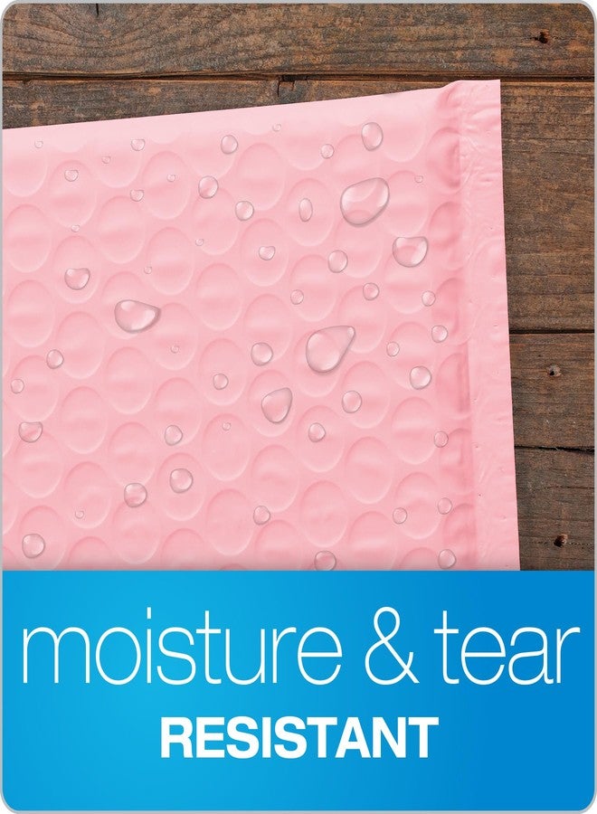 Quality Park Bubble Mailers, 6" x 9", Pink Poly Mailers, Padded Envelopes, Shipping Bags, Water Resistant, Self Seal, 50 Per Box (QUA85907) - Image 2