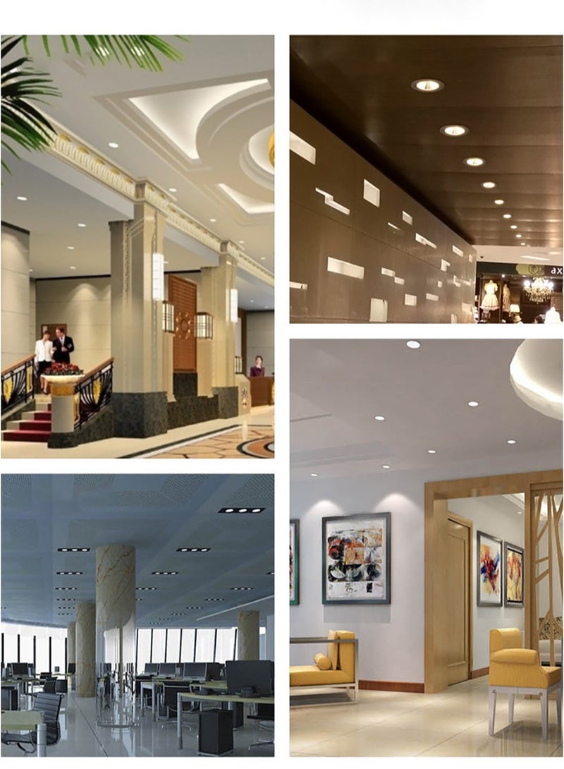 UNIVERSAL 15W LED Downlights White Anti-glare Round Recessed Ceiling Lights 8000K Modern Commercial Lighting for Restaurant Living Room Office Corridor Dining Room Bedroom Kitchen Hotel Cafe - Image 5