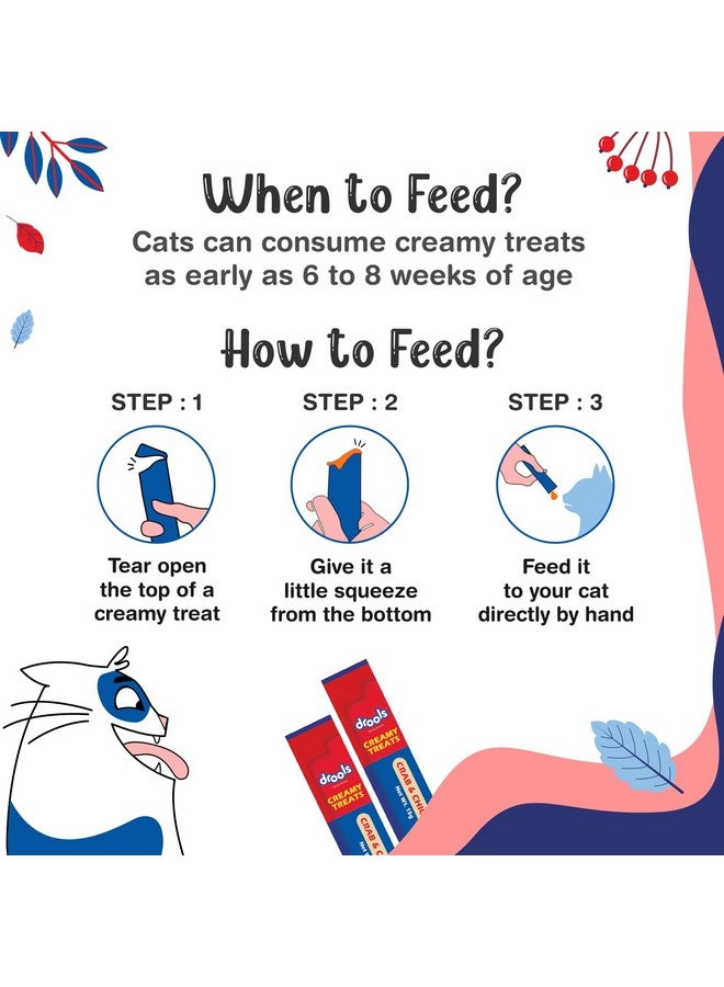 Drools Cat Lickable Creamy Treats Crab & Chicken for All Life Stages 25Pcs Pack,375G Pack - Image 5