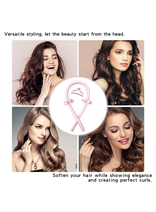 general Heatless Curling Rod Headband No Heat Silk Ribbon Curling Rod Hair Roller Curls with Hair Claw Clip Lazy Natural Soft Wave DIY Hair Rollers Styling Tool for Sleep in Overnight - Image 4