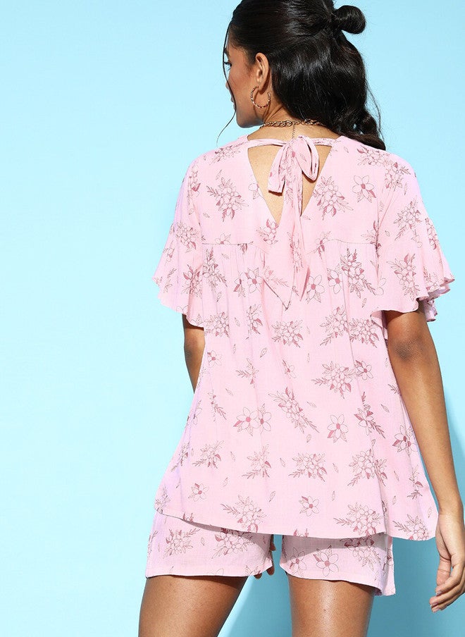 beebelle ETC X beebelle Floral Printed Pure Cotton Night Suit - Image 4