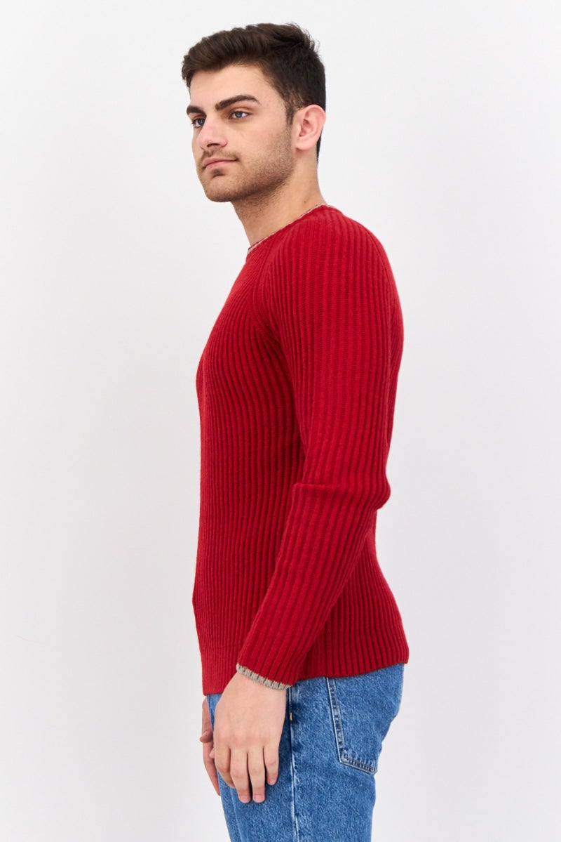 Sorbino Men Crew Neck Knitted Sweater, Red - Image 2