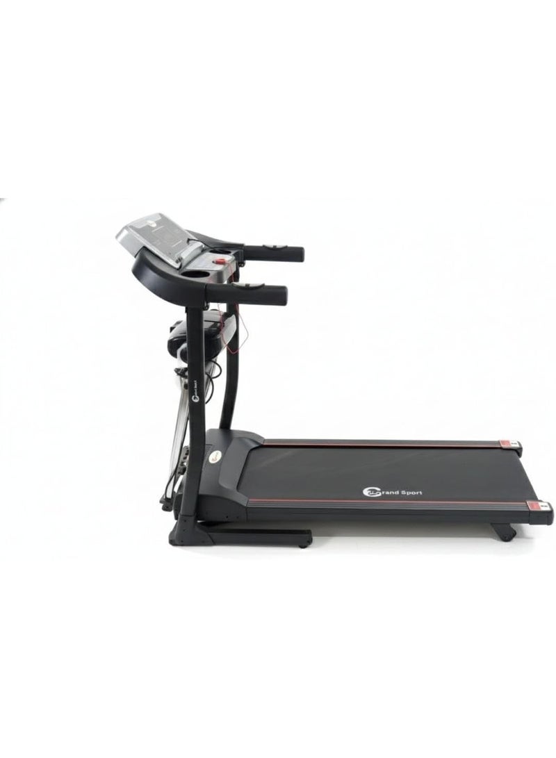 عام مشاية كهربائية رياضية مع موتور قوي وحزام مساج للتخسيس شاشة LED رقمية، قابلة للطي 120 كجم وزن أقصى أسود - Image 2