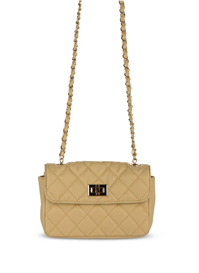 Vincci Women Quilted Shoulder Bag With Chain detail