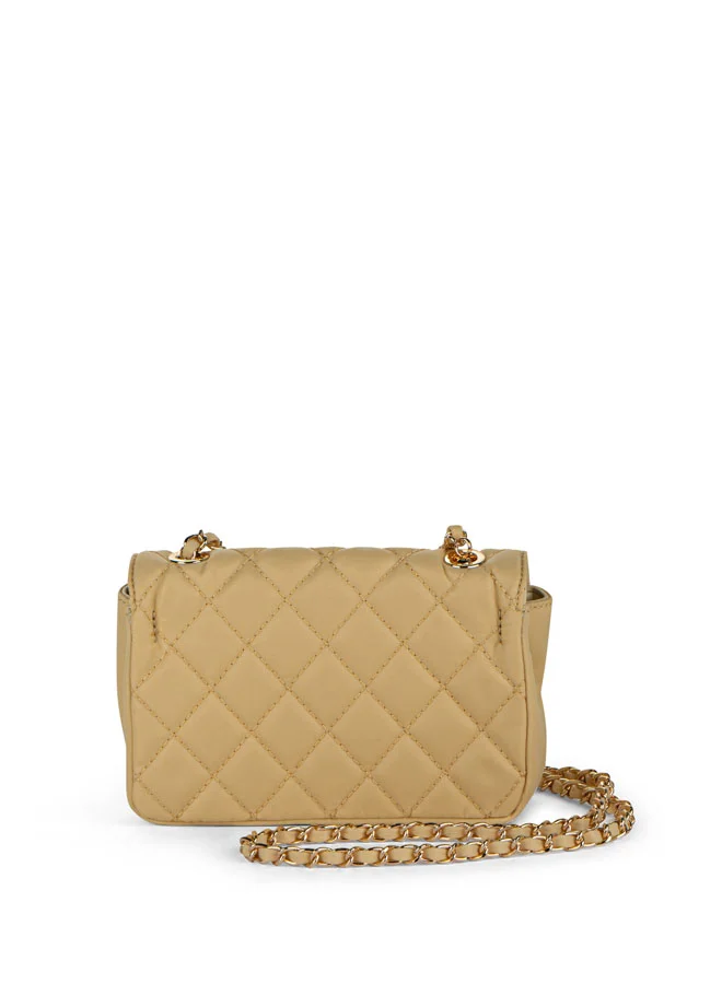 Vincci Women Quilted Shoulder Bag With Chain detail