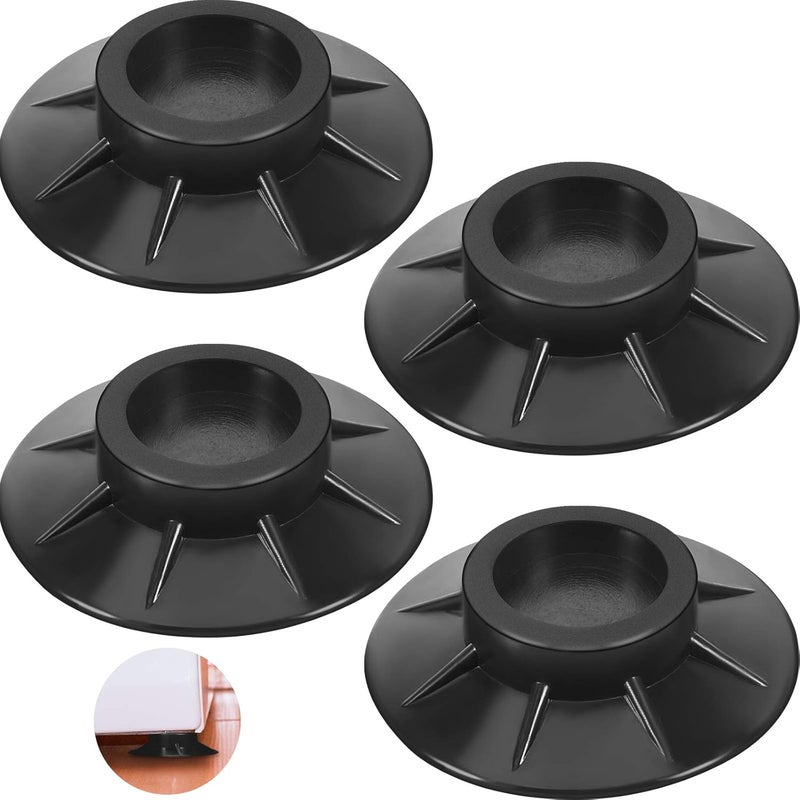 Honoson 4 Pieces Anti Vibration Washing Machine Pads Shock and Noise Cancelling Washing Machine Support Anti Slip Rubber Washing Machine Feet Pads Washing Machine Stabilizer for Dryer and Washer Pedestals - Image 1