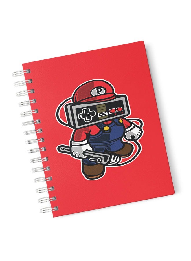 LIT Gaming Mario Design Spiral Notebook Mario Character 