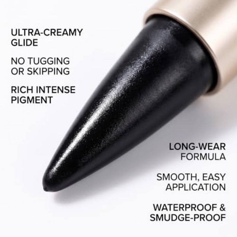 Cream Eyeliner Makeup Set Smudgeproof Long Lasting Eye Liner Pencil and Eyeshadow Face Paint Crayon Sticks Blendable Smoky Cosmetic Kit for Daily Party Wedding Black 2 Count - Image 4