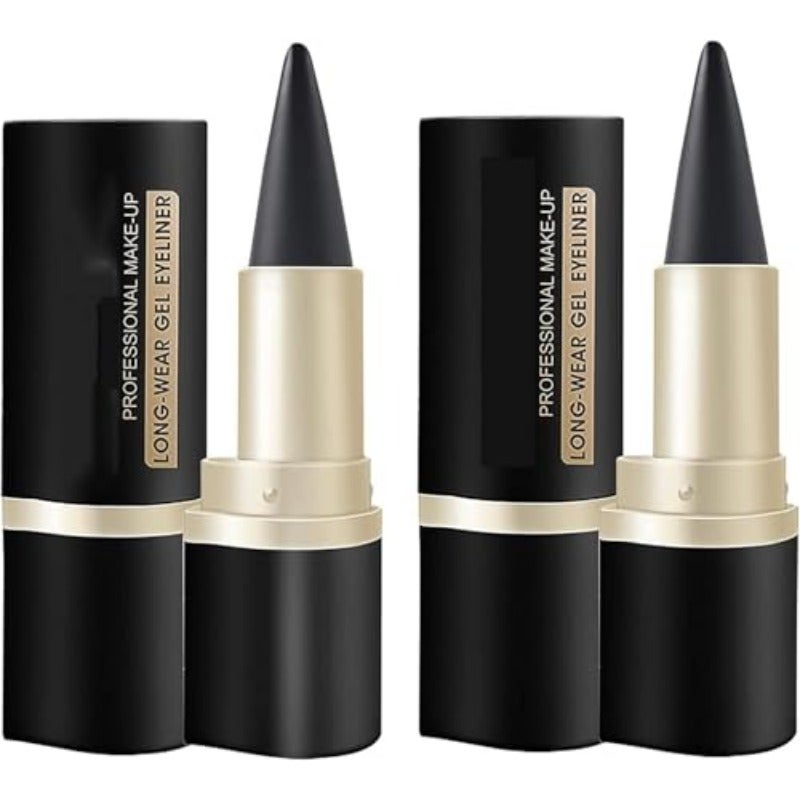 Cream Eyeliner Makeup Set Smudgeproof Long Lasting Eye Liner Pencil and Eyeshadow Face Paint Crayon Sticks Blendable Smoky Cosmetic Kit for Daily Party Wedding Black 2 Count - Image 2