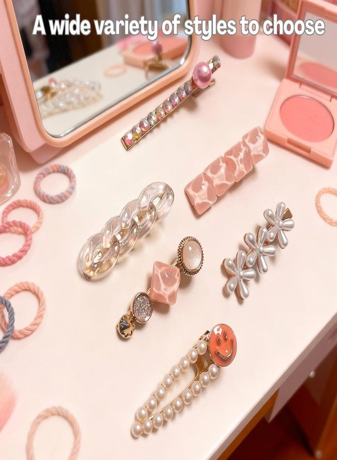 BendJoy® 11 Pcs Korean Style Pearl Hair Clips Set, Elegant Metal Hairpins with Strong All-day Hold | Pearl & Rhinestone | Secure Clasp | Versatile Styling | Gift Set | For Women & Girls - Image 3