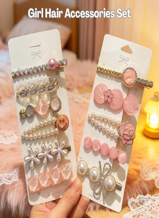 BendJoy® 11 Pcs Korean Style Pearl Hair Clips Set, Elegant Metal Hairpins with Strong All-day Hold | Pearl & Rhinestone | Secure Clasp | Versatile Styling | Gift Set | For Women & Girls - Image 4