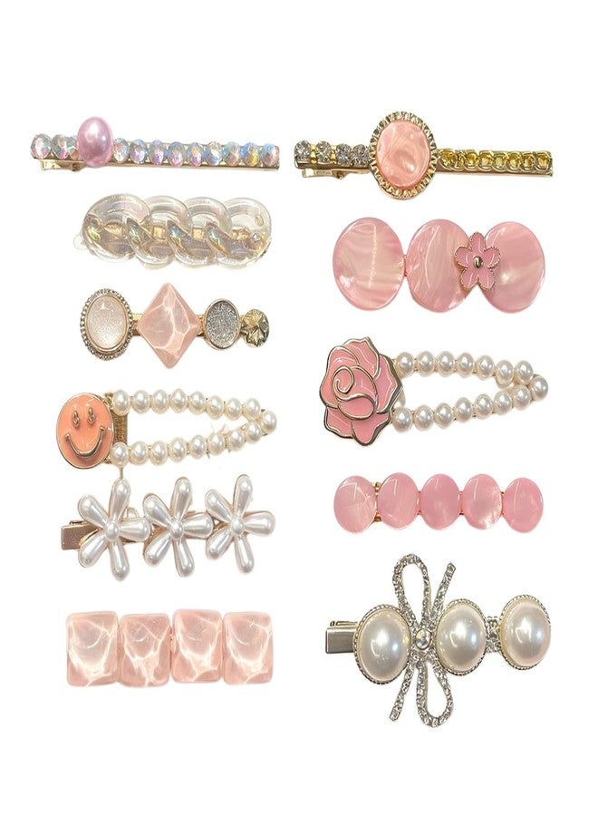 BendJoy® 11 Pcs Korean Style Pearl Hair Clips Set, Elegant Metal Hairpins with Strong All-day Hold | Pearl & Rhinestone | Secure Clasp | Versatile Styling | Gift Set | For Women & Girls - Image 1