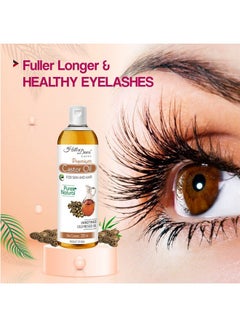HillDews Castor Oil 200Ml Cold Pressed Pure Unrefined For Skin Moisturizing, Hair Growth Oil, Beard Growth, Eyebrow Eyelashes Growth 200 Ml  - Image 2