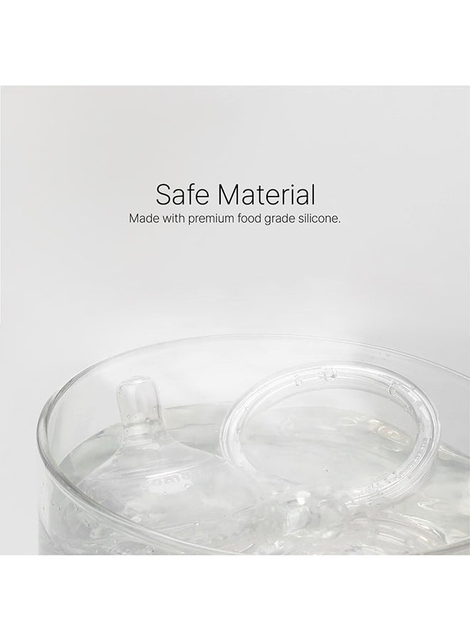 comotomo Natural Feel Baby Bottle 250 ML With Pack Of 2 Natural Teat Silicone Nipples, Y Shape Hole With Variable Flow For 6 Months + - Image 2