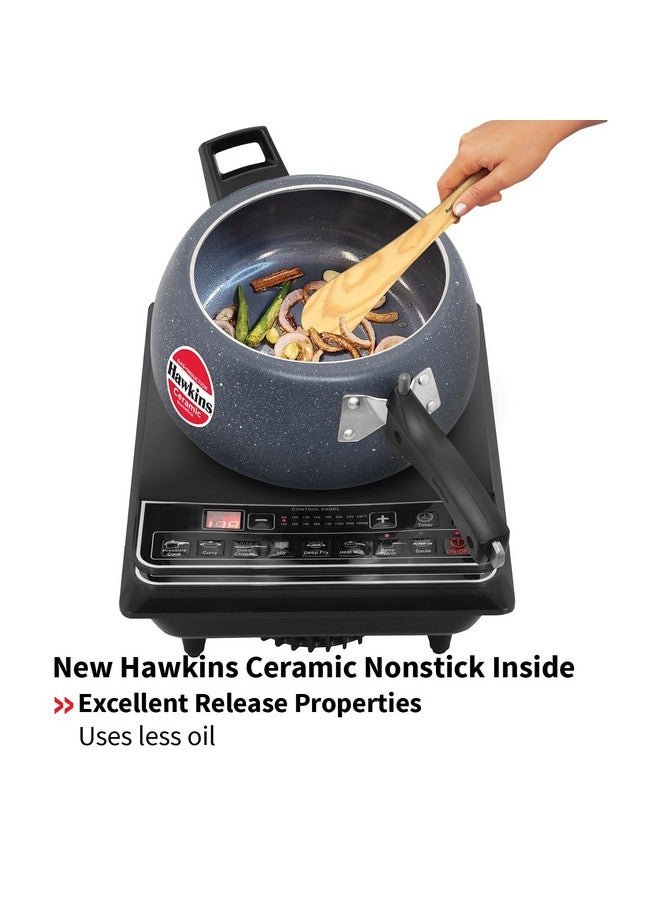 Hawkins 5 Litre Ceramic Nonstick Pressure Cooker, Induction Inner Lid Cooker, Granite Contura Shaped Cooker, Best Cooker, Blue (Icc50) - Image 4