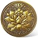 CYOUNG Golden DecisionMaking Coin Elegant YesNo Challenge Coin with Lotus and Phoenix Design - Image 3