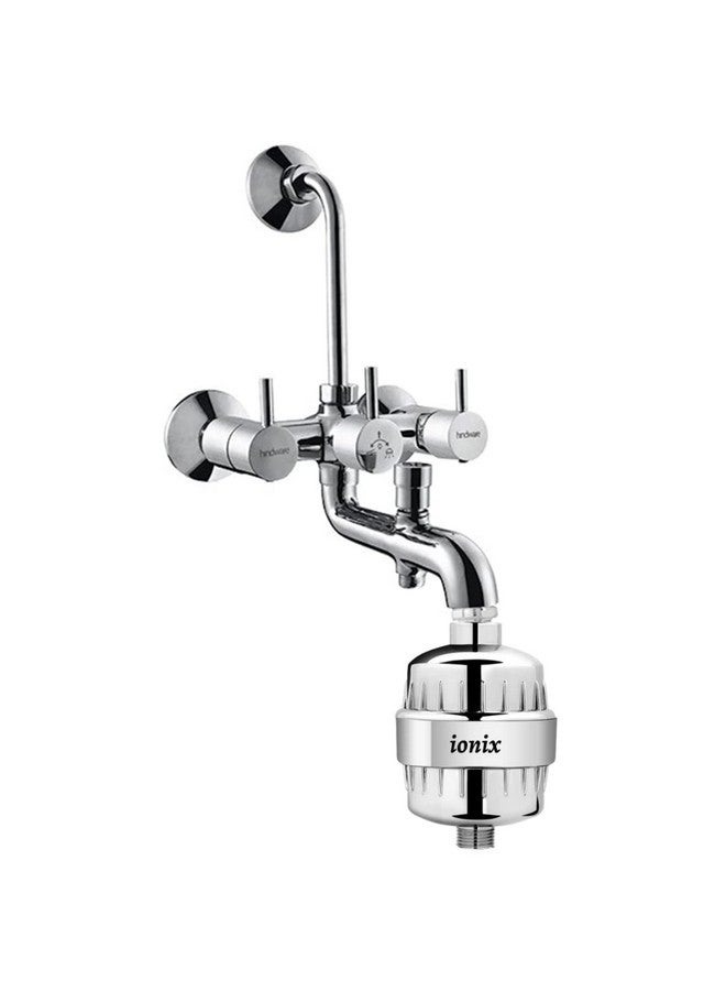 IONIX Water Softener | 1 Year Warranty | Hard Water Softener for Tap and Shower Heads, Shower Filter for Bathroom, 15 Stage Hard Water Filter with Easy Self-Installation (Chrome, Set of 1) - Image 5