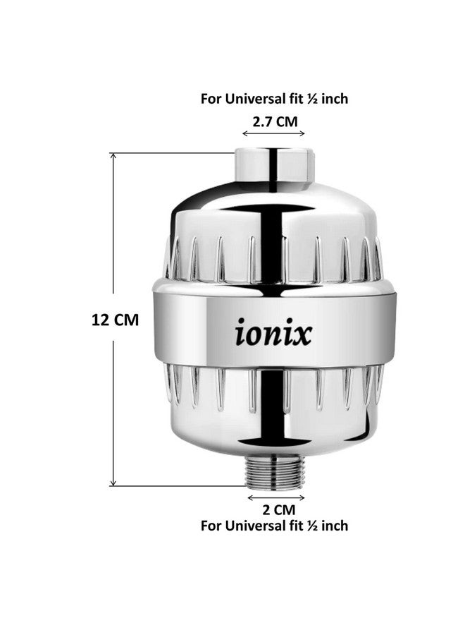 IONIX Water Softener | 1 Year Warranty | Hard Water Softener for Tap and Shower Heads, Shower Filter for Bathroom, 15 Stage Hard Water Filter with Easy Self-Installation (Chrome, Set of 1) - Image 2