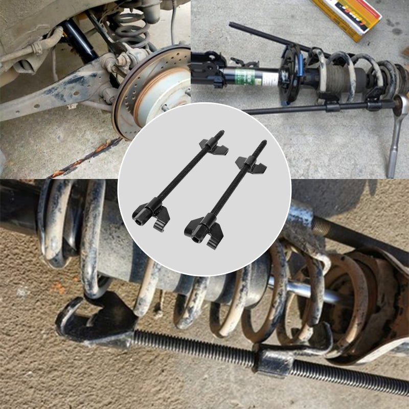 Fekuar أداة ضغط النوابض الحلزونية Fekuar 15" 380MM، مجموعة أدوات إزالة وتركيب التعليق الثقيلة، 2 قطعة باللون الأسود - Image 5