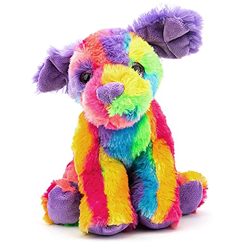 PUNP 16 Candy Labrador Plush Soft Cuddly Puppy Dog Stuffed Animal Large Stuffed Dog with Colorful Fur Mothers Day Birthday for Kids Pets Girls - Image 1
